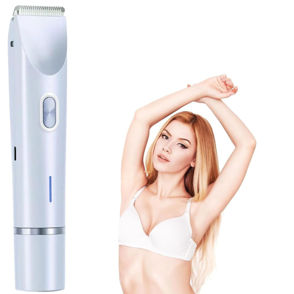Epilator Electric 2 în 1 Birai LadyTrim Pro Albastru – Ras Delicat Femei, Picioare, Axilă, Zonă Intimă - imagine produs